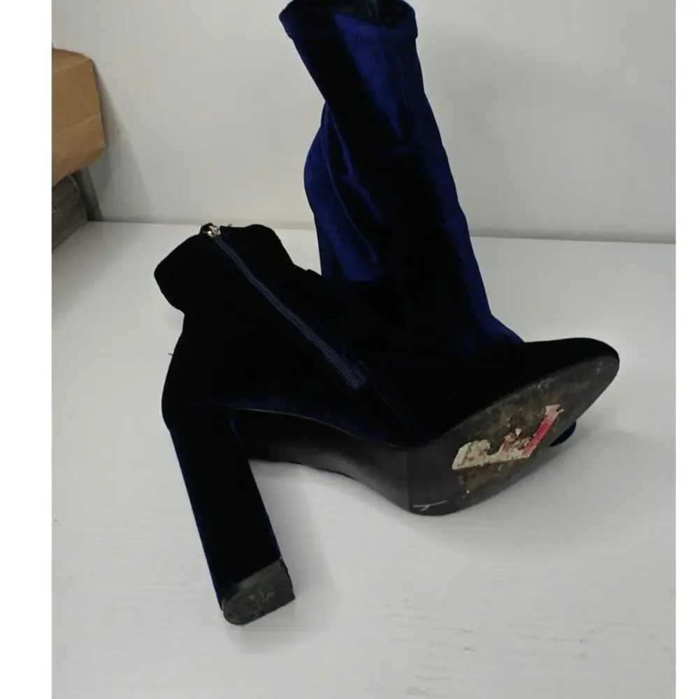 Blue Velvet Steve Madden Boots sz 9.5